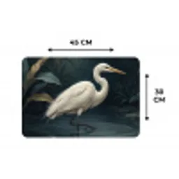 Reiger - Water - Natuur - Modern - Wit Placemat vinyl groot -specs