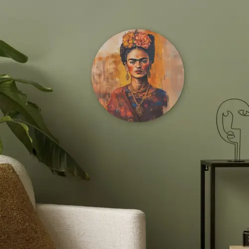 Portret - Sieraden - Schilderachtig Akoestische PET Vilt - Rond klein -sfeer2