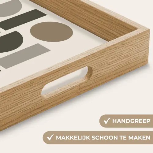Natuurlijke tinten - Grafisch - Verticale compositie Dienblad Rechthoek middel -USP_HandgreepNL