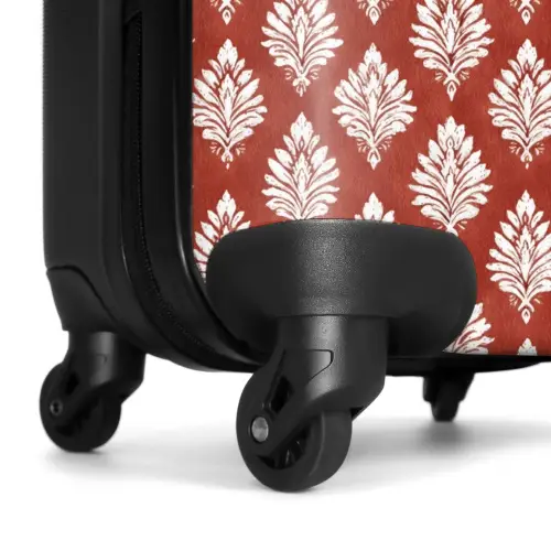 Barok print rood NBS - Handbagage koffer - Volwassenen Unisex middel -wiel