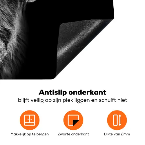 Schaduwgestalte Inductie beschermer vinyl 3mm klein -zzzzzzz-td-onderkant