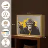 Aap - Chimpansee - Banaan - Geel - Dieren - Stropdas Light Box met batterij (Wandlamp) middel -USP_websiteoverzichtNL