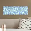Mint - Blauw - Lijnen - Abstract canvas 2cm klein 828 -sfeer3