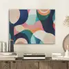 Abstract - Blauw - Roze PET vilt klein -sfeer1