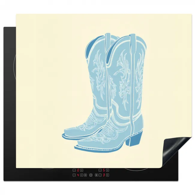Illustratie - Cowboylaarzen - Patroon Inductie beschermer vinyl 3mm middel -3d