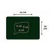 Tekstwolkje - Donkergroen - BLAH BLAH BLAH Placemat vinyl groot -specs