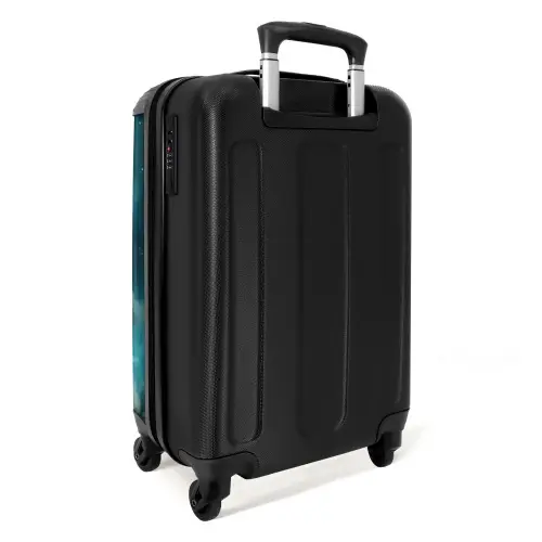 Groen monster op de maan NBS - Handbagage koffer - Kinderen Unisex middel -achterkant
