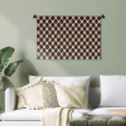 Bruin - Ruitpatroon - Geometrisch Wandkleed katoen klein 269 -sfeer7