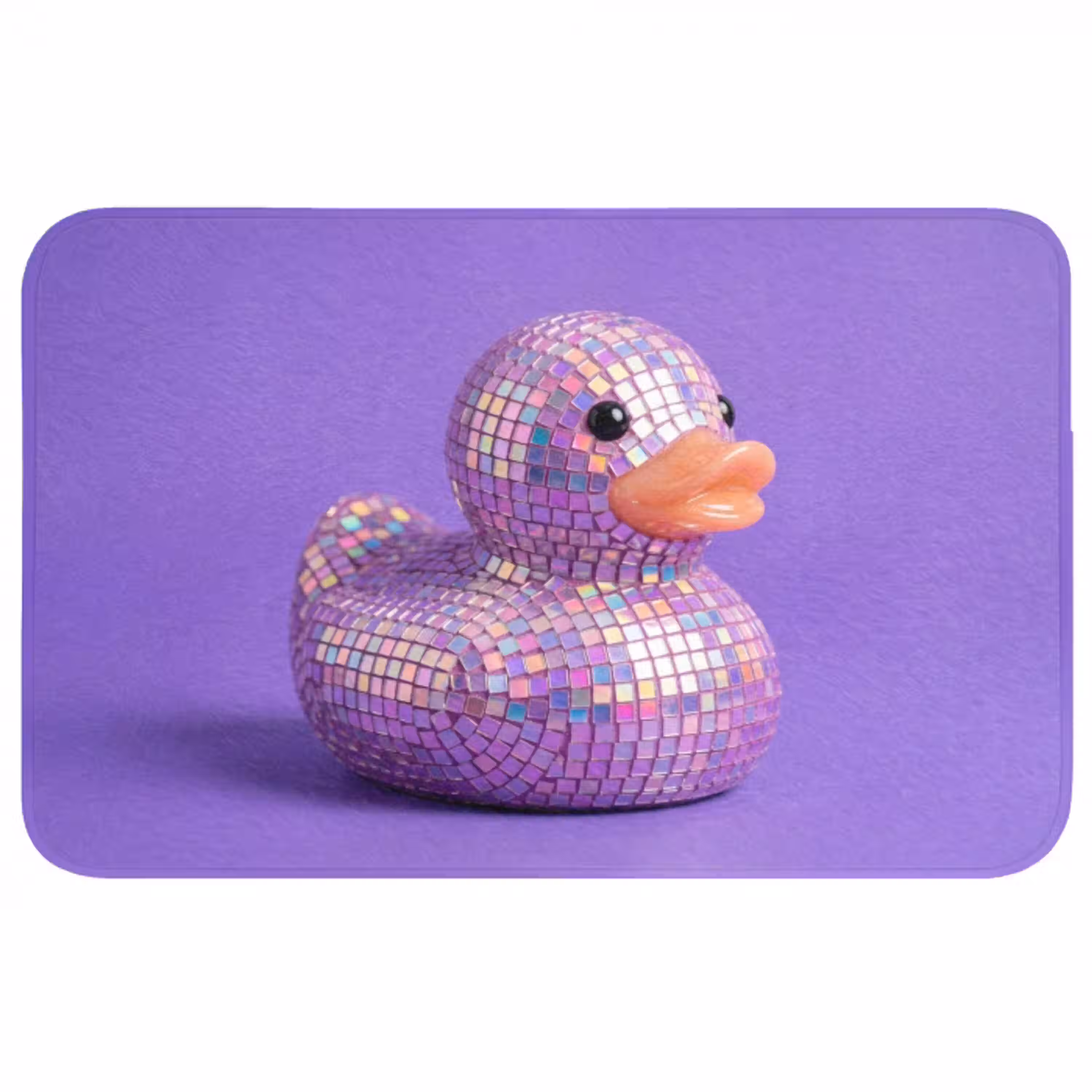 Disco - Eend - Paars Badmat middel -3d