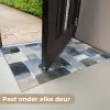 Patroon - Blauw - Vierkanten Deurmat klein -USP_NL