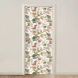 Bloemen - Patroon - Pastel deurposter klein 289 -3d_beige