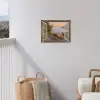 Doorkijk - Uitzicht - Meer - Landschap tuinposter los doek klein -sfeer8