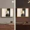 Geometrische - Vormen - Wit Light Box met batterij (Wandlamp) middel -sfeer3