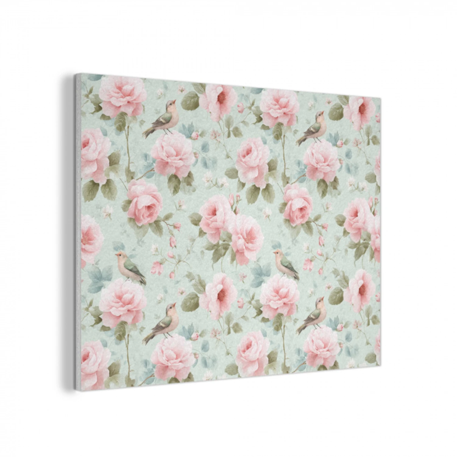 Rozen - Vogels - Pastel - Kleurrijk PET vilt klein 837 -3d