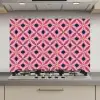 Patroon - Bloemblaadjes - Roze - Blauw keuken achterwand spatscherm klein 900 -3d_website