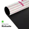 Focus on the good - Strepen - Roze - Smiley Muismat XXL klein -ysfeer2_duits