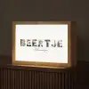 Beertje - Lettercollage Light Box met kabel (Tafellamp) klein -z3d_website