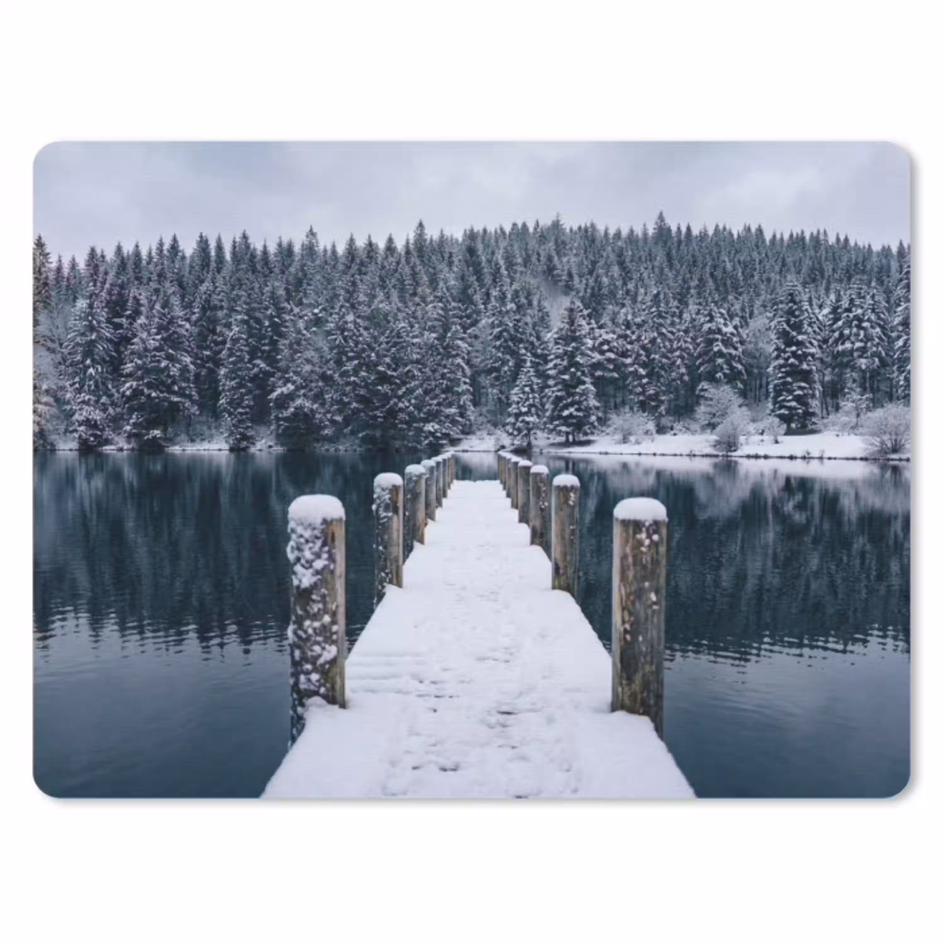 Steiger - Meer - Sneeuw - Bergen - Rustgevend muismat rubber klein -3d