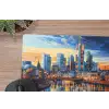 Zonsondergang Frankfurt - Stad - Skyline - Water muismat rubber klein -closeup