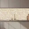 Minimalistisch - Patroon - Terracotta keuken achterwand 2 middel 871 zz_3dshopping