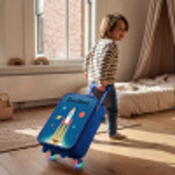 Raket - Planeet - Sterren - Veelkleurig Kinderkoffer - Blauw klein -sfeer1