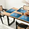 Lelies - Blauw - Glazen Placemat vinyl groot -zzsfeer4_Kitchenyeah-website