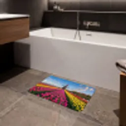 Tulpen - Holland - Molen - Kleurrijk Badmat klein -sfeer3