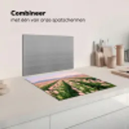 Tulpen - Landschap - Roze Inductie beschermer vinyl 3mm middel -wsfeer7_website