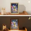Alien - Ruimte - Geel - Planeten Light Box met kabel klein -sfeer3_kind