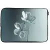 Kristal - Bloemen - Grijs laptophoes neopreen klein -zkaufland3dotto