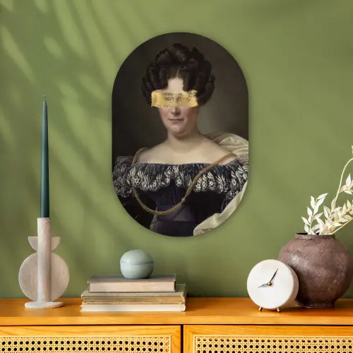 Johanna Henriette Engelen - Dubois Drahonet - Goud Wandcirkel Ovaal Forex klein -sfeer2