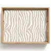Abstract - Zebra - Beige Dienblad Rechthoek middel 911 -z3d_shopping
