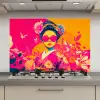 Vrouw - Zonnebril - Abstract - Oranje keuken achterwand spatscherm klein -3d_website
