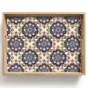 Floraal - Ornament - Blauw Dienblad Rechthoek middel 911 -z3d_shopping