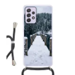 Steiger - Meer - Sneeuw - Bergen - Rustgevend Hoesje Samsung Galaxy A52 5G met koord klein -3d