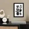 Japandi - Zwart - Abstract fotolijst zwart zonder passe partout klein -sfeer1
