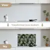 Verfachtig - Boscamouflage - Patroon keuken achterwand spatscherm klein 900 -voor_na_NL