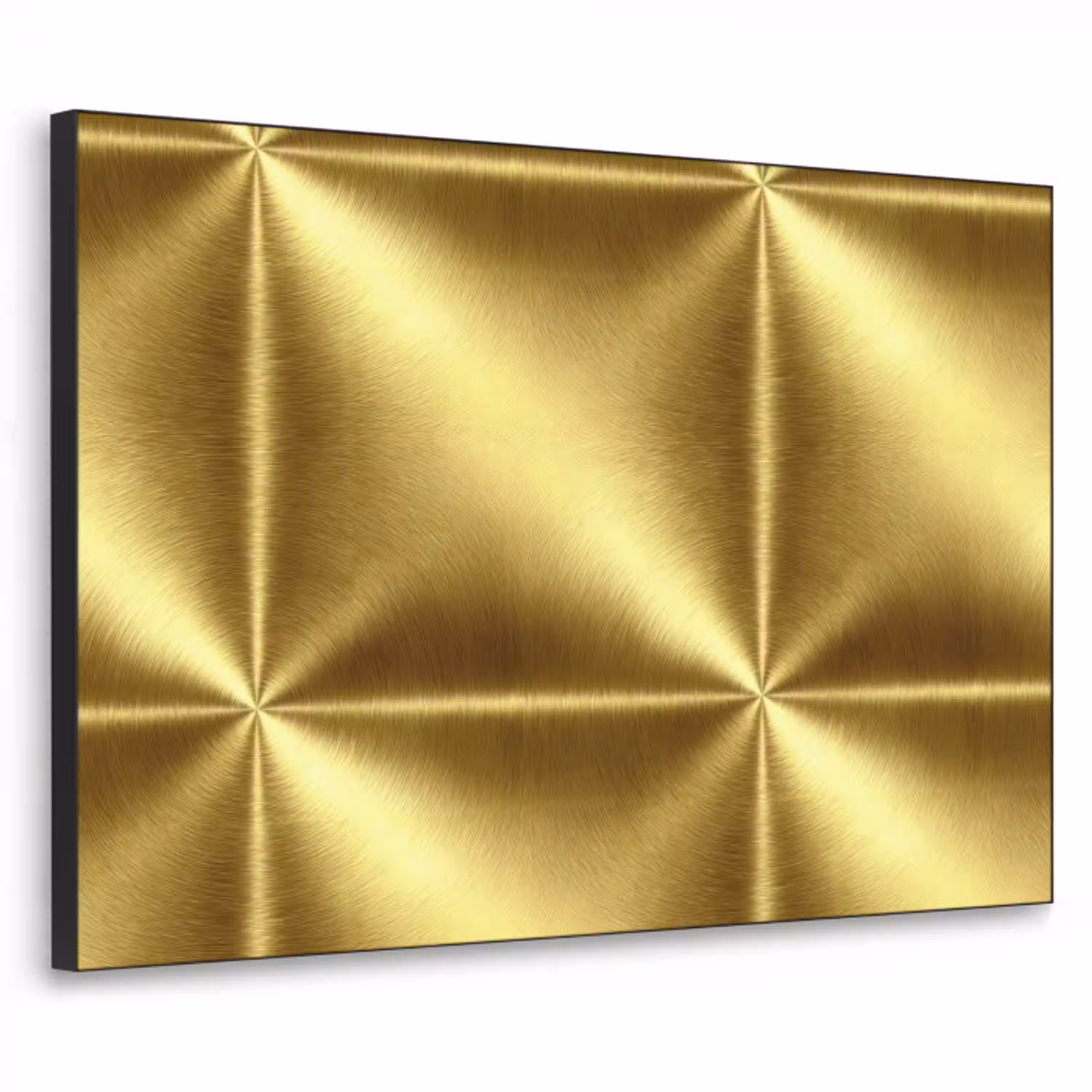 Textuur - Geborsteld Goud - Industrieel - Metallic Textielframe zwart klein 947 -3d