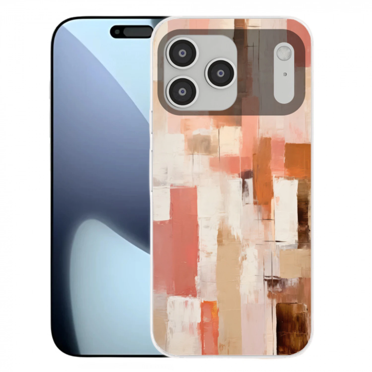 Kunst - Roze - Abstract Telefoonhoesje iPhone 17 Pro Max klein -3d
