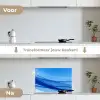 Golven - Helder - Blauw keuken achterwand spatscherm klein -voor_na_NL