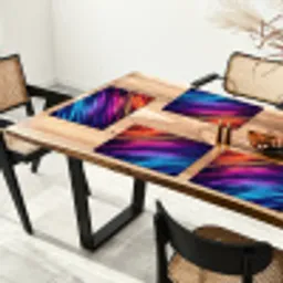 Snelheid - Kosmos - Kleurrijk Placemat vinyl groot -zzsfeer4_Kitchenyeah-website