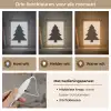 Kerstboom - Zwarte kerstboom - Boom - Japandi Light Box met kabel (Wandlamp) klein -USP_lichtkleurNL