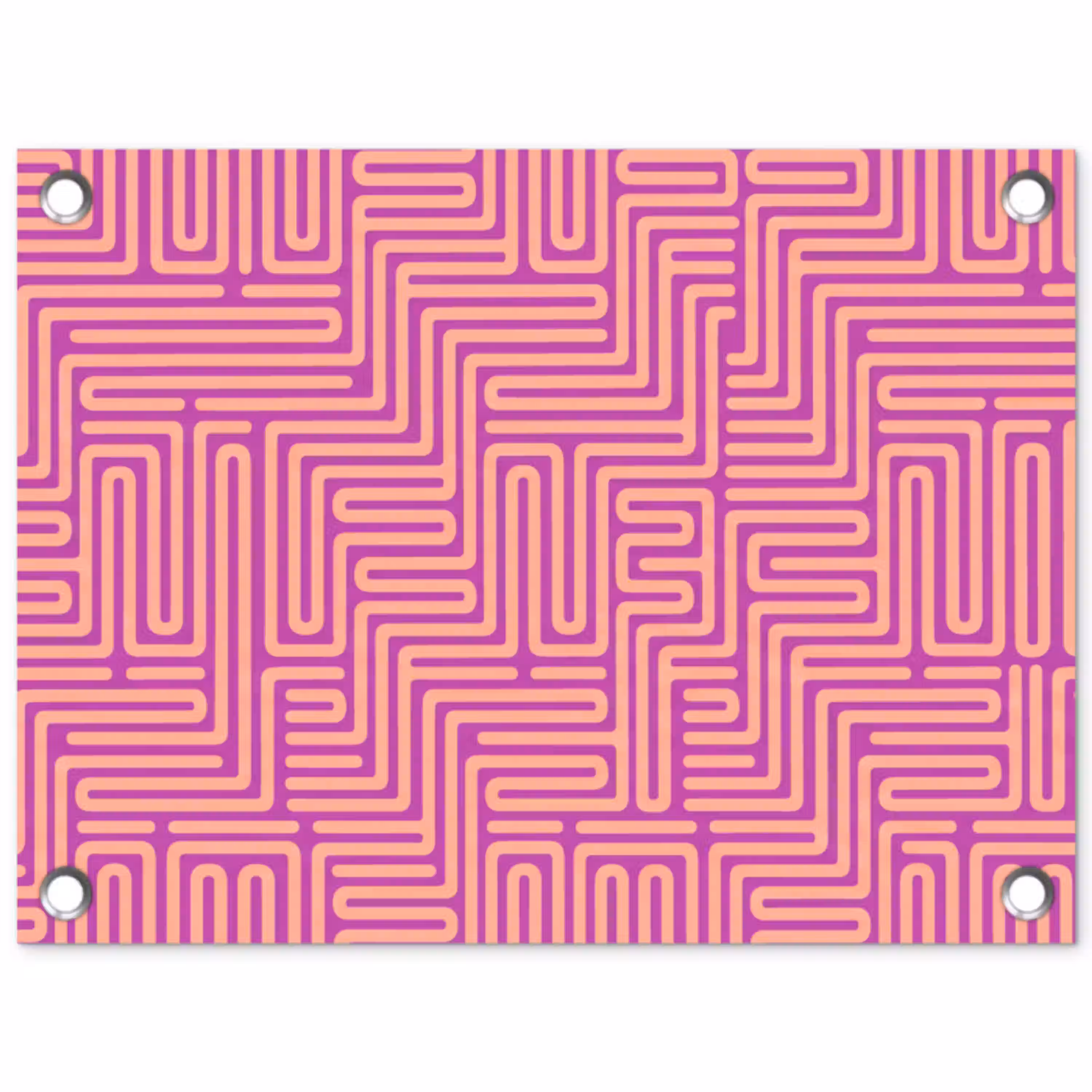Patroon - Lijnen - Abstract - Modern - Paars tuinposter los doek klein -3d