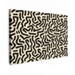 Abstract - Lijnen - Zwart canvas 2cm klein 34 -z3d