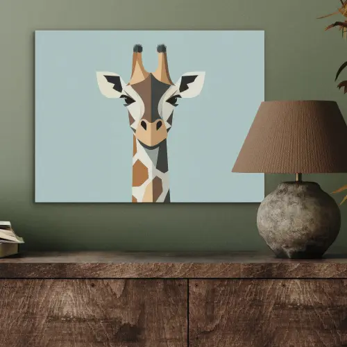 Giraffe - Illustratie - Bruin - Minimalistisch PET vilt klein -sfeer2