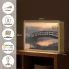 Brug - Mist - Bomen - Water Light Box met batterij (Wandlamp) middel -USP_websiteoverzichtNL