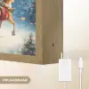 Kerstman - Rendier - Kerst - Sneeuw Light Box met batterij (Wandlamp) middel -USP_websiteoplaadbaarNL