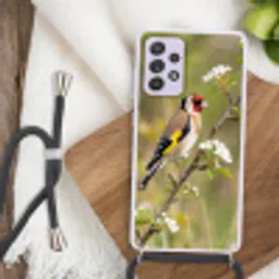 Putter - Bloesem - Lente - Natuur - Kleurrijk Hoesje Samsung Galaxy A52 5G met koord klein -sfeer4