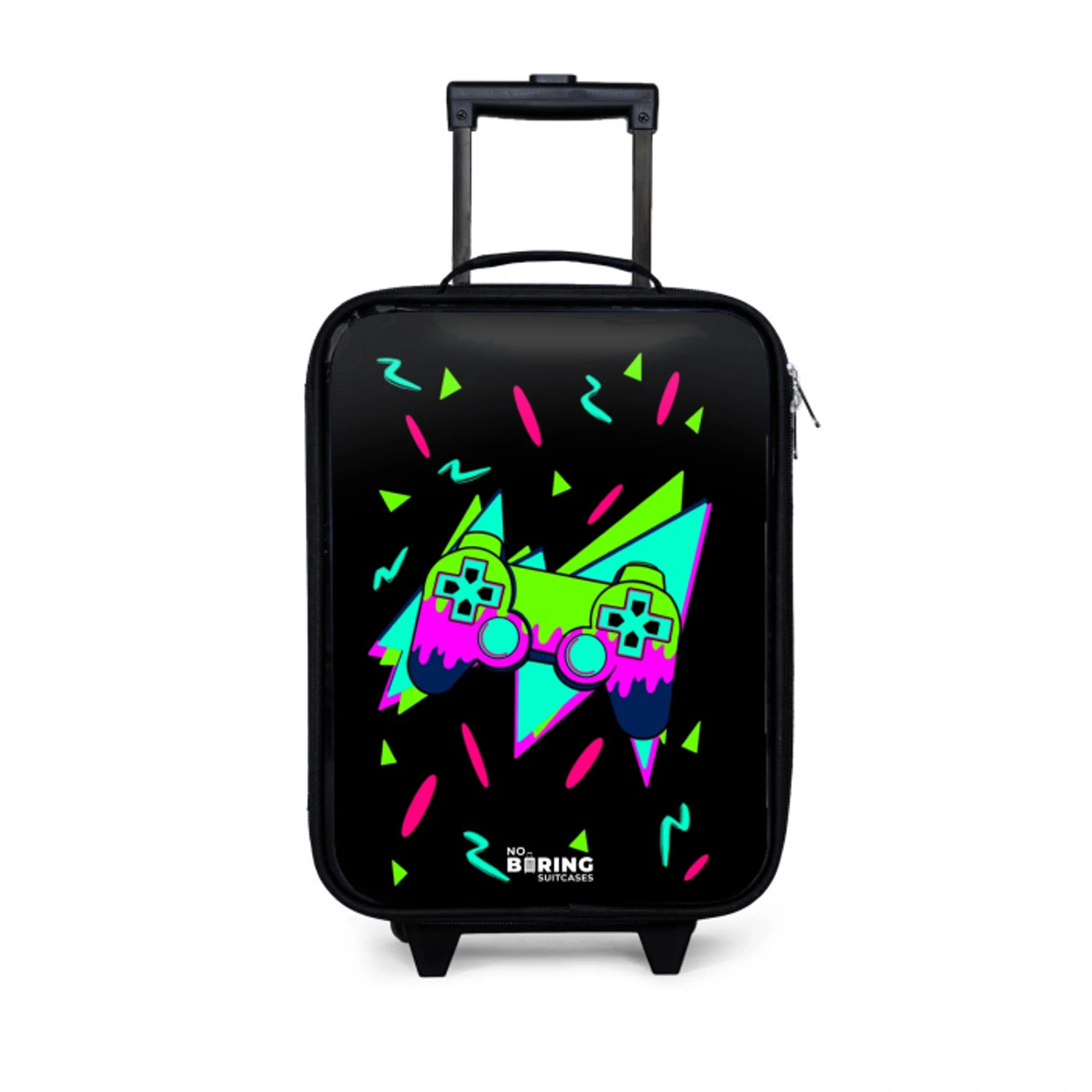 Neon controller op zwart Kinderkoffer - Zwart klein -3d