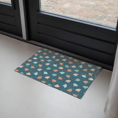 Zee - Dieren - Donkerblauw - Schelpen Deurmat klein 898 -sfeer2